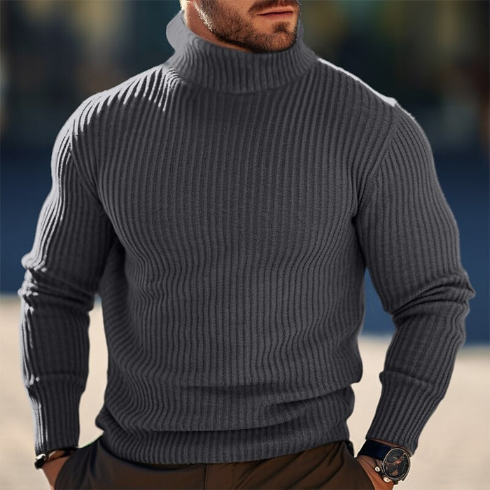 Men’s turtleneck sweater – layered under a blazer for smart casual