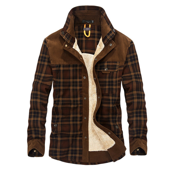 Men’s Winter Fleece Jacket – Cuff and Pocket Stitching