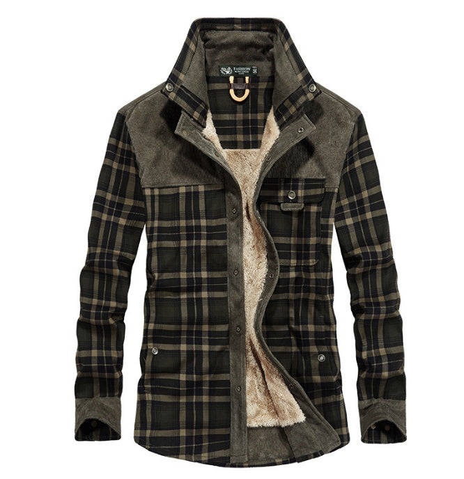 Men’s Winter Fleece Jacket – Back View Durable Cotton