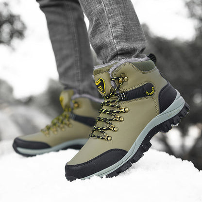 Men’s Winter Snow Boots – Plush Lining Heat for Cold Days