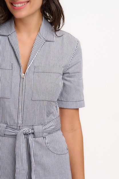 Meredith Boilersuit (Monochrome Stripe)