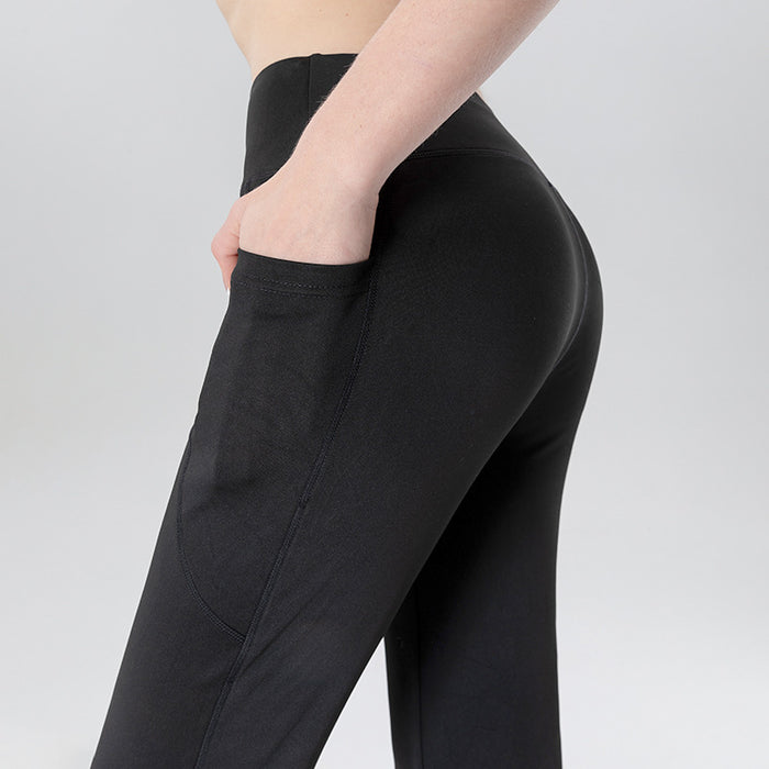 Mid Waist Slimming Cropped Pants – Tummy Control