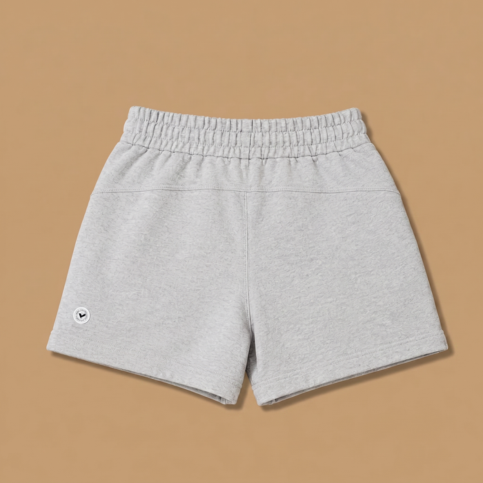 Midweight Organic Cotton Shorts - Heather Grey
