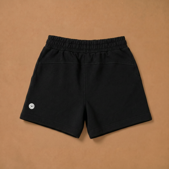 Midweight Organic Cotton Shorts - Jet Black