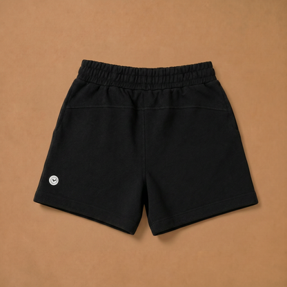 Midweight Organic Cotton Shorts - Jet Black