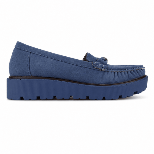 Mocasin Azul Mujer Casual Chalada Gran Mocasines Plataforma Chalada