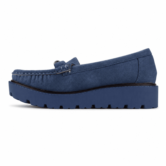 Mocasin Azul Mujer Casual Chalada Gran Mocasines Plataforma Chalada