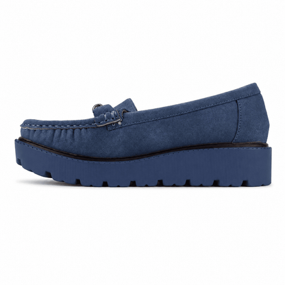 Mocasin Azul Mujer Casual Chalada Gran Mocasines Plataforma Chalada