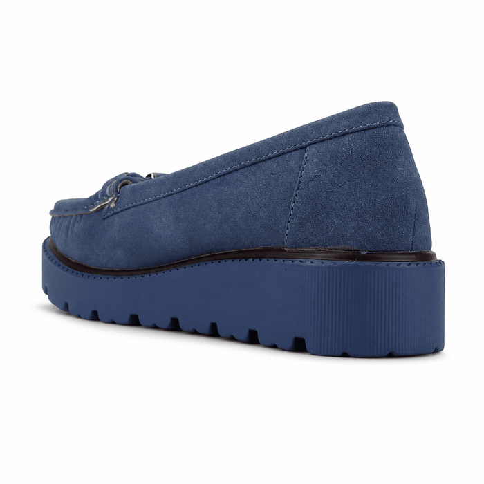Mocasin Azul Mujer Casual Chalada Gran Mocasines Plataforma Chalada