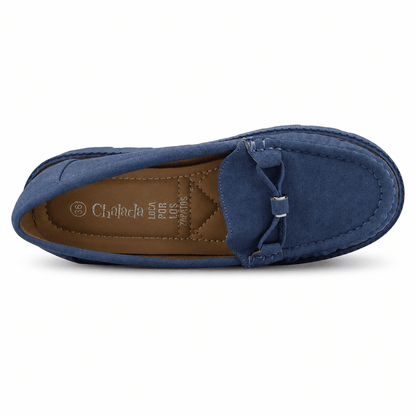 Mocasin Azul Mujer Casual Chalada Gran Mocasines Plataforma Chalada