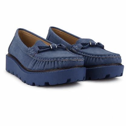 Mocasin Azul Mujer Casual Chalada Gran Mocasines Plataforma Chalada