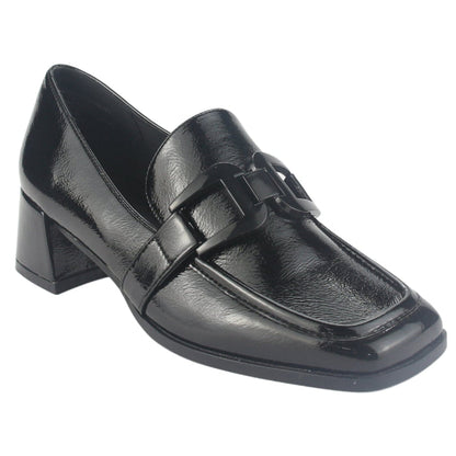 Mocasin Chalada Mujer Cetrano-1 Negro Casual Mocasines Taco Chalada