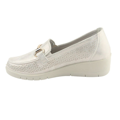 Mocasin Chalada Mujer Cona-2 Dorado Casual Mocasines Taco Chalada