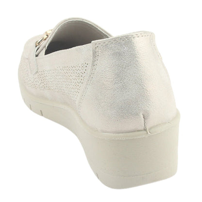 Mocasin Chalada Mujer Cona-2 Dorado Casual Mocasines Taco Chalada