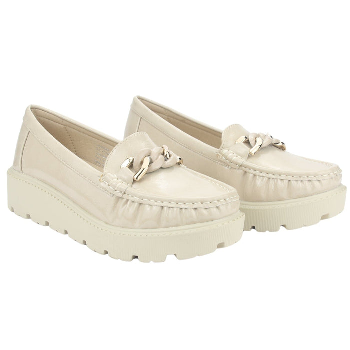Mocasin Chalada Mujer Gran-21 Beige Casual Mocasines Plataforma Chalada