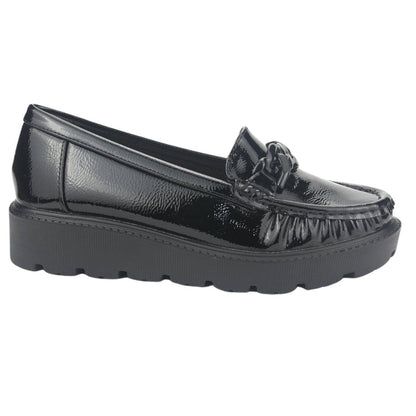 Mocasin Chalada Mujer Gran-21 Negro Casual Mocasines Plataforma Chalada