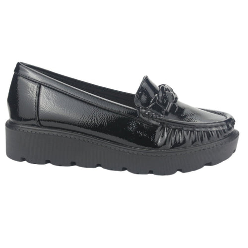 Mocasin Chalada Mujer Gran-21 Negro Casual Mocasines Plataforma Chalada