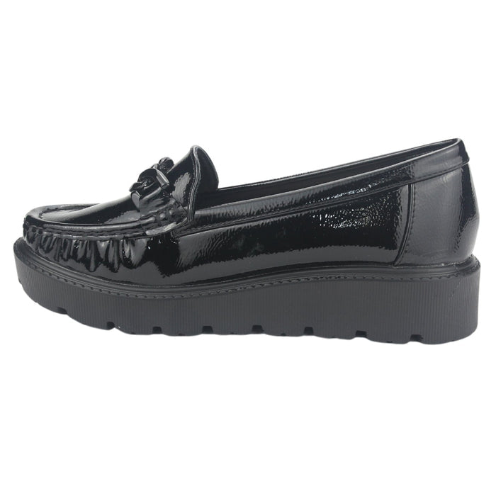 Mocasin Chalada Mujer Gran-21 Negro Casual Mocasines Plataforma Chalada