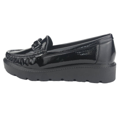 Mocasin Chalada Mujer Gran-21 Negro Casual Mocasines Plataforma Chalada