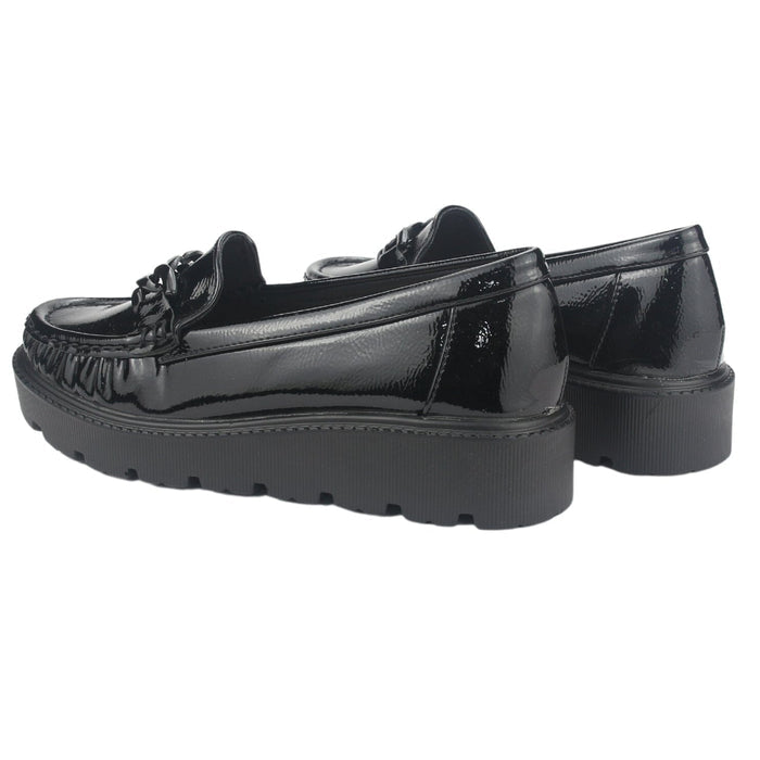 Mocasin Chalada Mujer Gran-21 Negro Casual Mocasines Plataforma Chalada