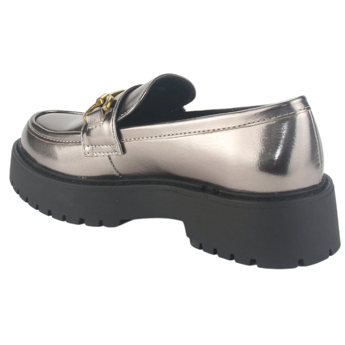 Mocasin Chalada Mujer Lenin-4 Plateado Casual Mocasines Plataforma Chalada