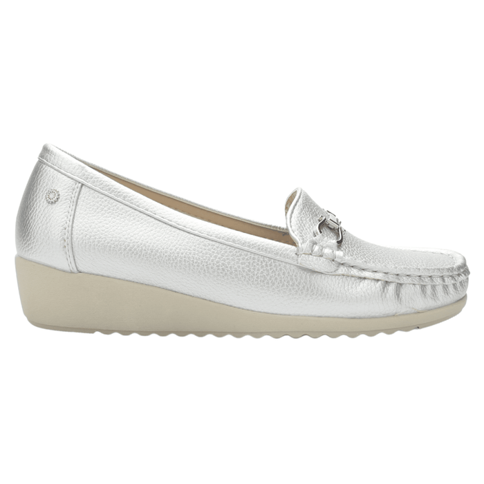 Mocasin Chalada Mujer Malu-2 Plateado Casual Mocasines Planos Chalada
