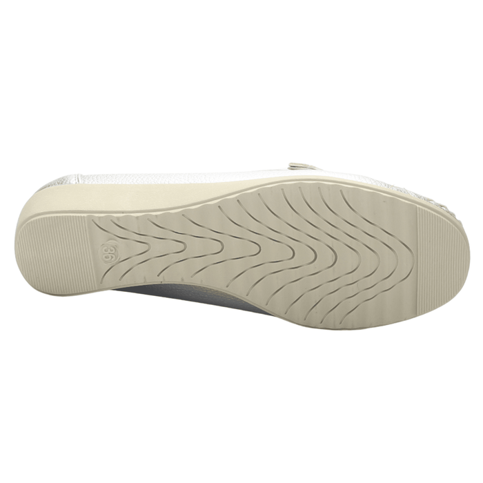 Mocasin Chalada Mujer Malu-2 Plateado Casual Mocasines Planos Chalada