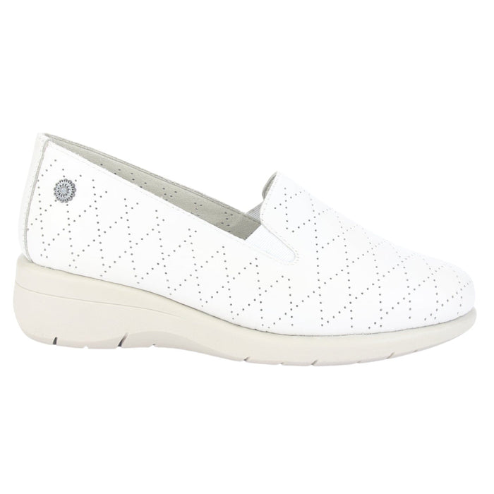 Mocasin de Cuero Chalada Mujer Cala-2 Beige Casual Mocasines Taco Chalada