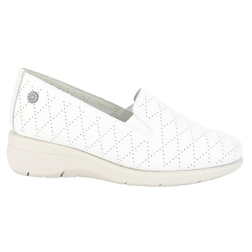 Mocasin de Cuero Chalada Mujer Cala-2 Beige Casual Mocasines Taco Chalada