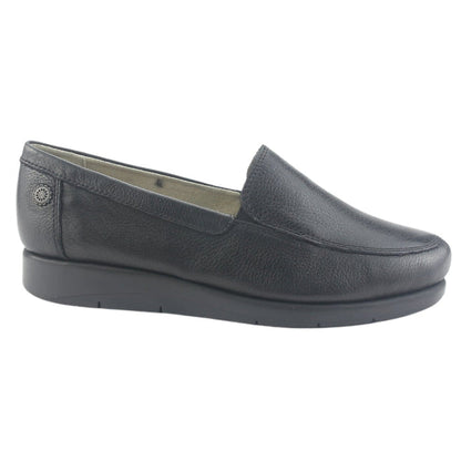 Mocasin de Cuero Chalada Mujer Cira-1 Negro Casual Mocasines Taco Chalada