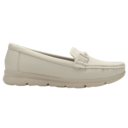 Mocasin de Mujer de color Nude Casual Chalada Leve-1 Mocasines Planos Chalada