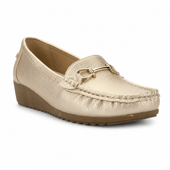 Mocasin Dorado Mujer Casual Chalada Malu Mocasines Chalada