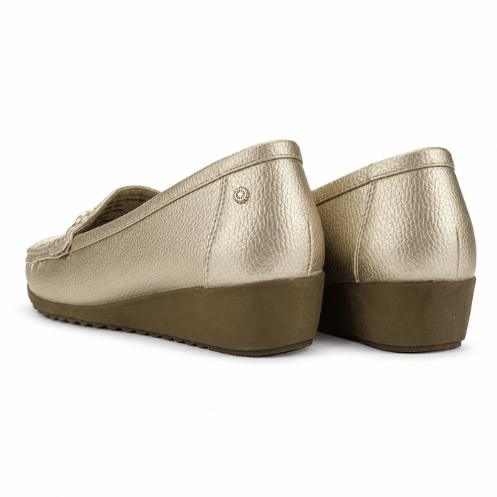 Mocasin Dorado Mujer Casual Chalada Malu Mocasines Chalada