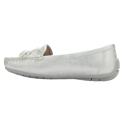 Mocasin Mujer Casual Plateado Chalada Nautico-3 Mocasines Planos Chalada