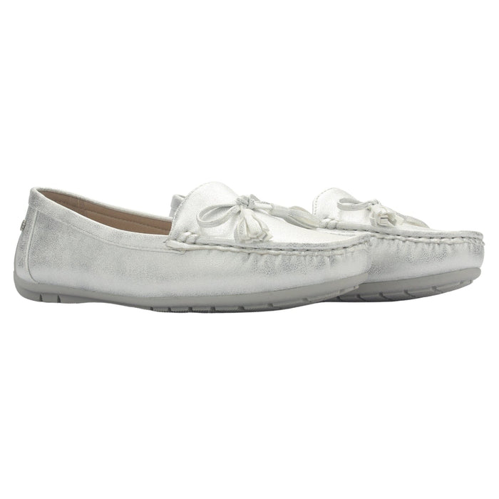 Mocasin Mujer Casual Plateado Chalada Nautico-3 Mocasines Planos Chalada