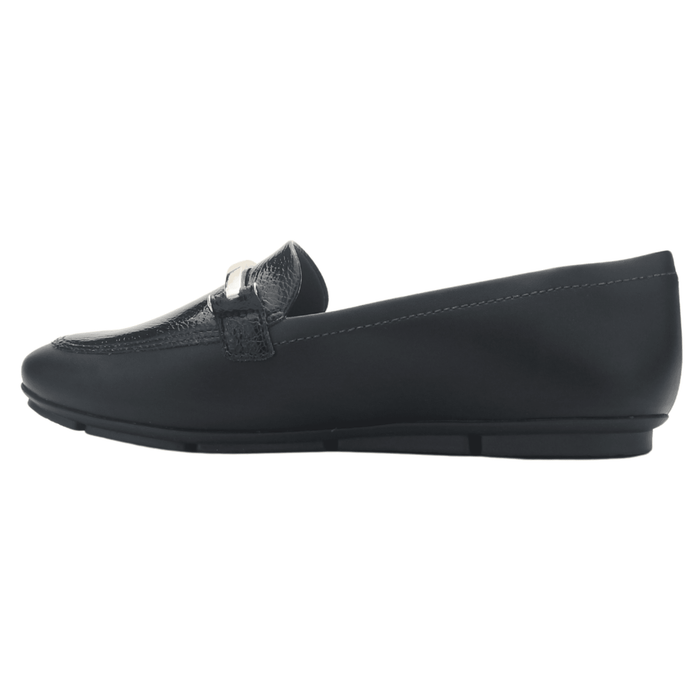 Mocasin Negro Mujer Comfortflex 2563404 Casual Mocasines Taco Comfortflex
