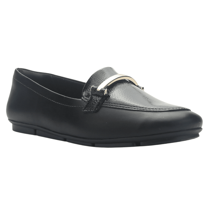 Mocasin Negro Mujer Comfortflex 2563404 Casual Mocasines Taco Comfortflex