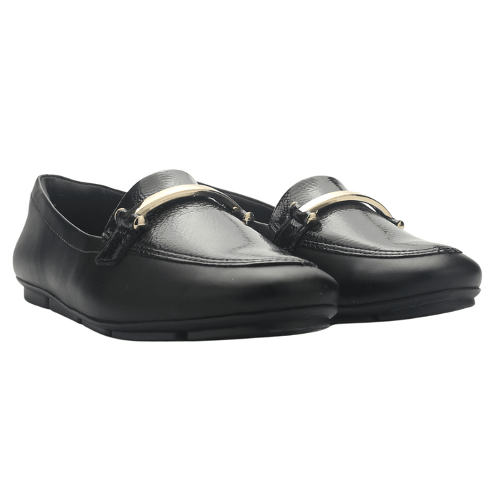 Mocasin Negro Mujer Comfortflex 2563404 Casual Mocasines Taco Comfortflex