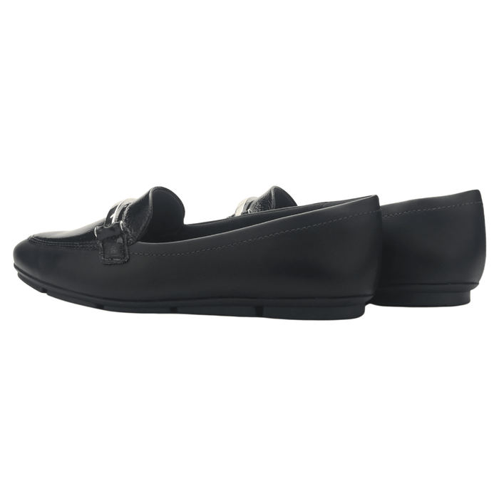 Mocasin Negro Mujer Comfortflex 2563404 Casual Mocasines Taco Comfortflex