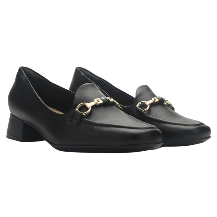 Mocasin Negro Mujer Comfortflex 2595402 Casual Mocasines Taco Comfortflex