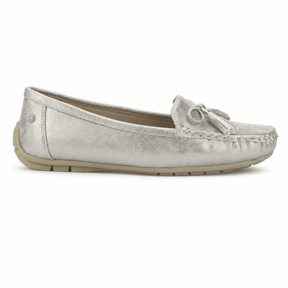 Mocasin Plateado Mujer Casual Chalada Nautico Mocasines Chalada