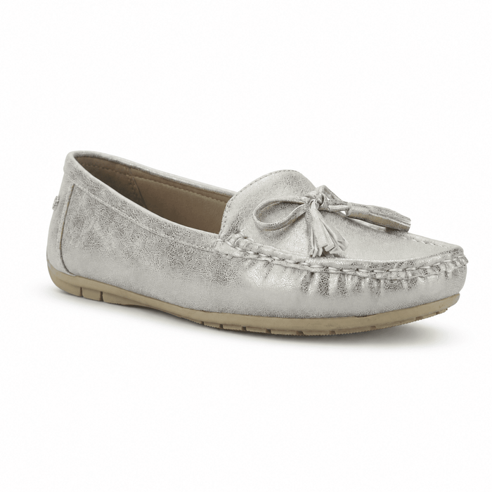 Mocasin Plateado Mujer Casual Chalada Nautico Mocasines Chalada