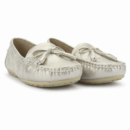 Mocasin Plateado Mujer Casual Chalada Nautico Mocasines Chalada