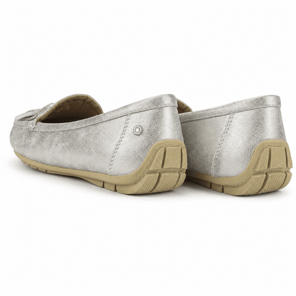 Mocasin Plateado Mujer Casual Chalada Nautico Mocasines Chalada