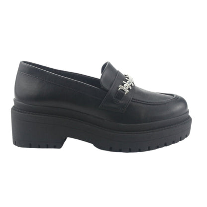 Mocasin Via Marte Mujer 013-003-01 Negro Casual Mocasines Plataforma Via Marte