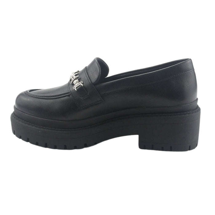 Mocasin Via Marte Mujer 013-003-01 Negro Casual Mocasines Plataforma Via Marte