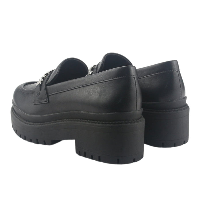 Mocasin Via Marte Mujer 013-003-01 Negro Casual Mocasines Plataforma Via Marte