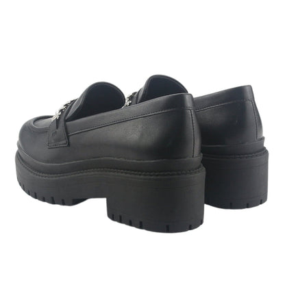 Mocasin Via Marte Mujer 013-003-01 Negro Casual Mocasines Plataforma Via Marte