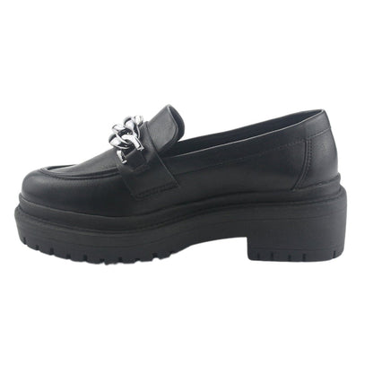 Mocasin Via Marte Mujer 013-006-01 Negro Casual Mocasines Plataforma Via Marte