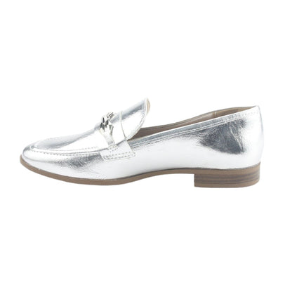Mocasin Via Marte Mujer 075-007-01 Plateado Casual Mocasines Planos Via Marte